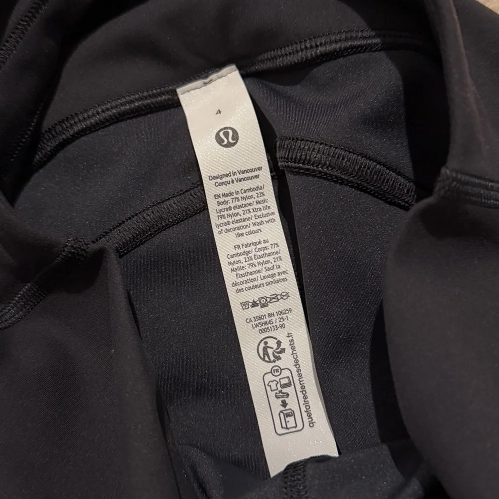 Lululemon 🆕 NWT Athletic Black Wunder Train Mesh Panel HR Tight 25” Leggings - Picture 4 of 5